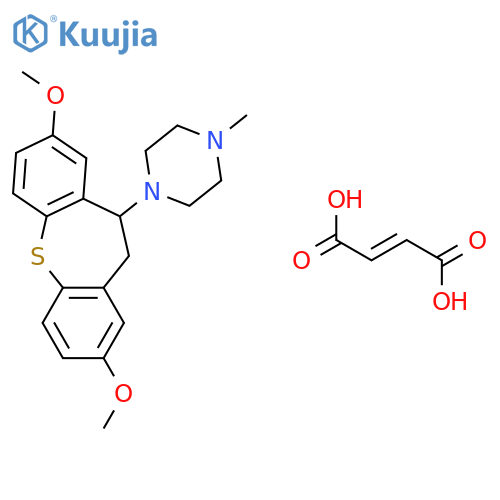 1-(2,8-dimethoxy-10,11-dihydrodibenzo[b,f]thiepin-10-yl)-4-methylpiperazine (2E)-but-2-enedioate structure
