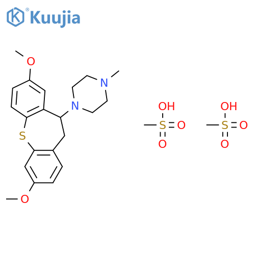 1-(3,8-dimethoxy-10,11-dihydrodibenzo[b,f]thiepin-10-yl)-4-methylpiperazine dimethanesulfonate structure