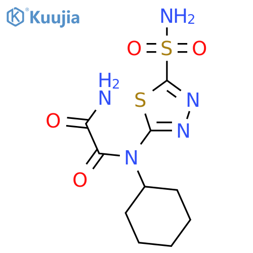 N-Cyclohexyl-N'-(5-sulfamoyl-1,3,4-thiadiazole-2-yl)oxamide structure