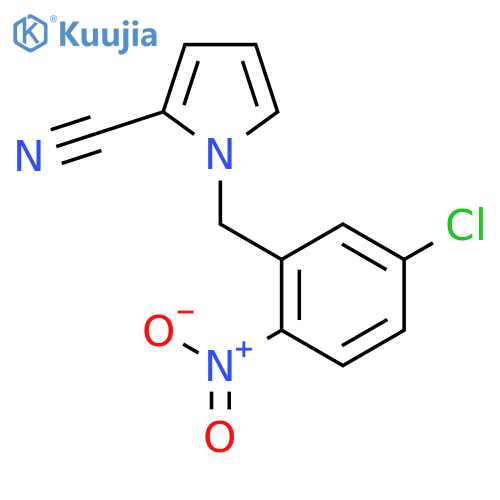 1H-PYRROLE-2-CARBONITRILE, 1-[(5-CHLORO-2-NITROPHENYL)METHYL]- structure