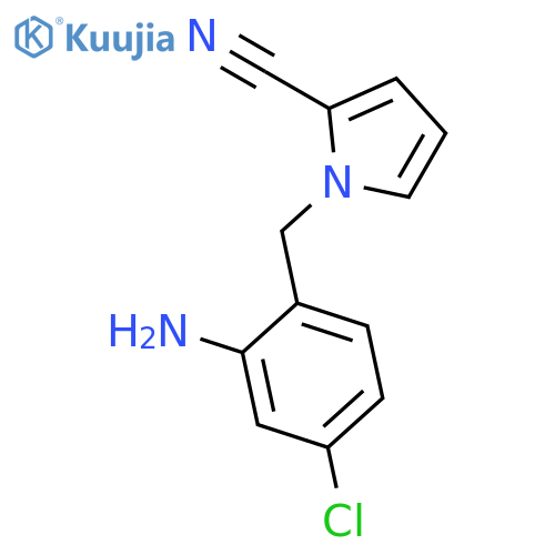 1H-Pyrrole-2-carbonitrile, 1-[(2-amino-4-chlorophenyl)methyl]- structure