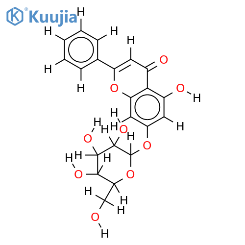 7-O-beta-D-Galactopyranoside-5,7-Dihydroxyflavone structure