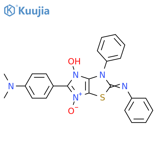 Benzenamine,4-[3,4-dihydro-4-hydroxy-6-oxido-3-phenyl-2-(phenylimino)-2H-imidazo[4,5-d]thiazol-5-yl]-N,N-dimethyl- structure