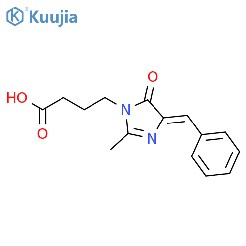 4-[(4E)-2-methyl-5-oxo-4-(phenylmethylidene)-4,5-dihydro-1H-imidazol-1-yl]butanoic acid structure