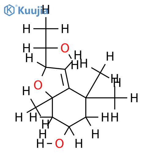 (3S,5R,8S,9xi)-5,8-Epoxy-6-megastigmene-3,9-diol structure