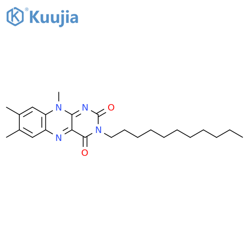 7,8,10-Trimethyl-3-undecylbenzo[g]pteridine-2,4(3H,10H)-dione structure