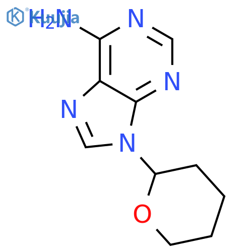 6-Amino-9-(tetrahydropyran-2-yl)-9H-purine structure