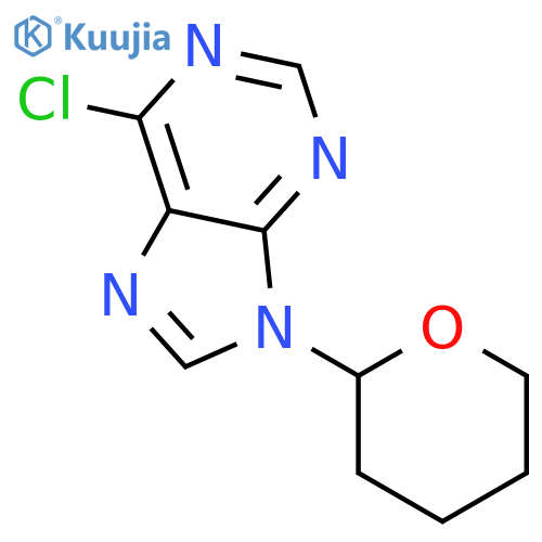 6-Chloro-9-(tetrahydro-2H-pyran-2-yl)-9H-purine structure