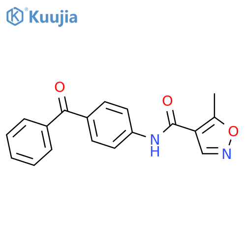 4-Isoxazolecarboxamide, N-(4-benzoylphenyl)-5-methyl- structure