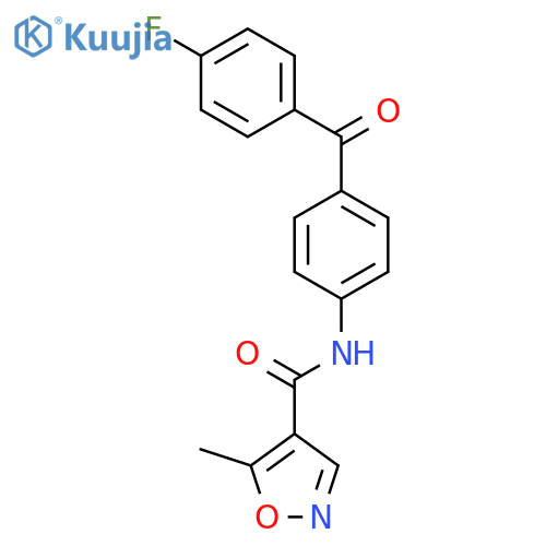 4-Isoxazolecarboxamide, N-[4-(4-fluorobenzoyl)phenyl]-5-methyl- structure
