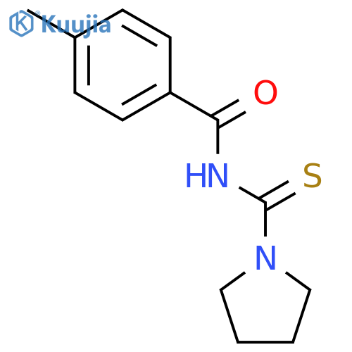 4-methyl-N-(pyrrolidine-1-carbothioyl)benzamide structure