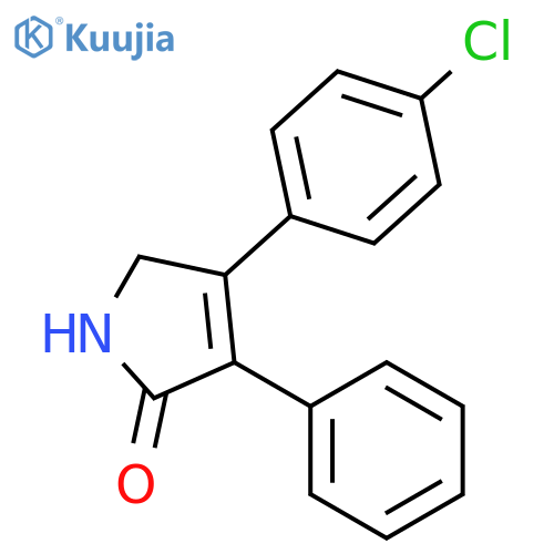 2H-PYRROL-2-ONE, 4-(4-CHLOROPHENYL)-1,5-DIHYDRO-3-PHENYL- structure