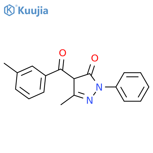 3H-Pyrazol-3-one, 2,4-dihydro-5-methyl-4-(3-methylbenzoyl)-2-phenyl- structure