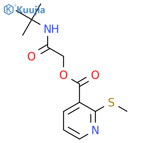 (tert-butylcarbamoyl)methyl 2-(methylsulfanyl)pyridine-3-carboxylate structure