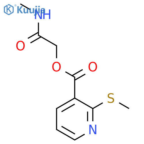 (methylcarbamoyl)methyl 2-(methylsulfanyl)pyridine-3-carboxylate structure