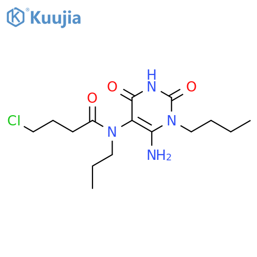 N-(6-amino-1-butyl-2,4-dioxo-1,2,3,4-tetrahydropyrimidin-5-yl)-4-chloro-N-propylbutanamide structure