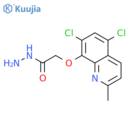 2-(5,7-Dichloro-2-methylquinolin-8-yl)oxyacetohydrazide structure