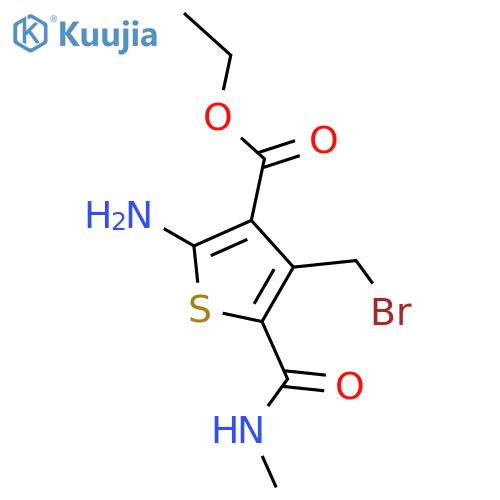 <br>2-Amino-4-bromomethyl-5-methylcarbamoyl-thiophene-3-carboxylic acid ethyl e ster structure