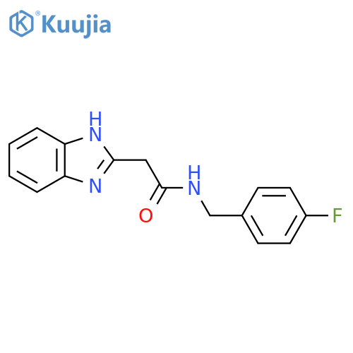 2-(1H-1,3-Benzodiazol-2-yl)-N-(4-fluorophenyl)methylacetamide structure