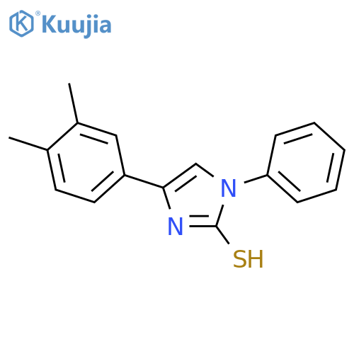 4-(3,4-Dimethyl-phenyl)-1-phenyl-1H-imidazole-2-thiol structure