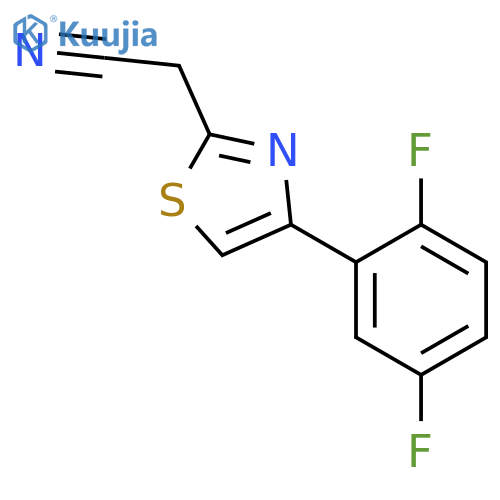 2-4-(2,5-difluorophenyl)-1,3-thiazol-2-ylacetonitrile structure