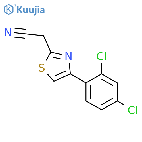 2-4-(2,4-Dichlorophenyl)-1,3-thiazol-2-ylacetonitrile structure