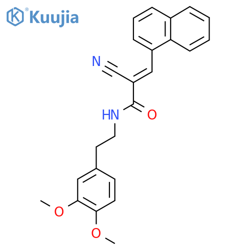 2-cyano-N-[2-(3,4-dimethoxyphenyl)ethyl]-3-(naphthalen-1-yl)prop-2-enamide structure