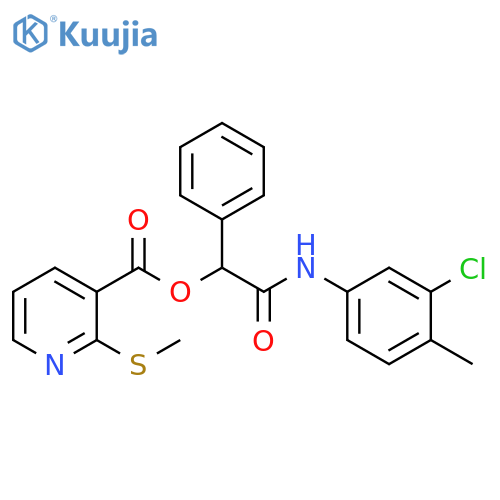 2-[(3-Chloro-4-methylphenyl)amino]-2-oxo-1-phenylethyl 2-(methylthio)-3-pyridinecarboxylate structure