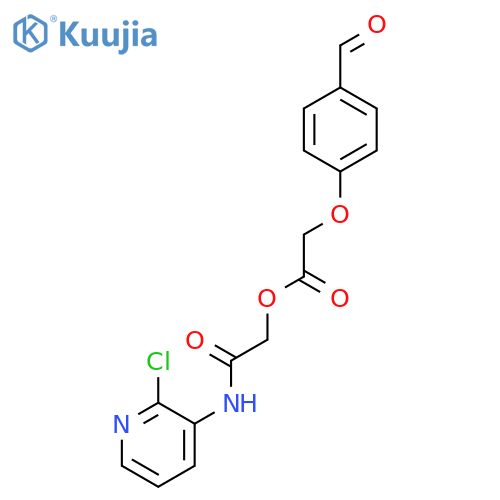 [2-[(2-Chloropyridin-3-yl)amino]-2-oxoethyl] 2-(4-formylphenoxy)acetate structure