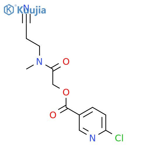 (2-cyanoethyl)(methyl)carbamoylmethyl 6-chloropyridine-3-carboxylate structure