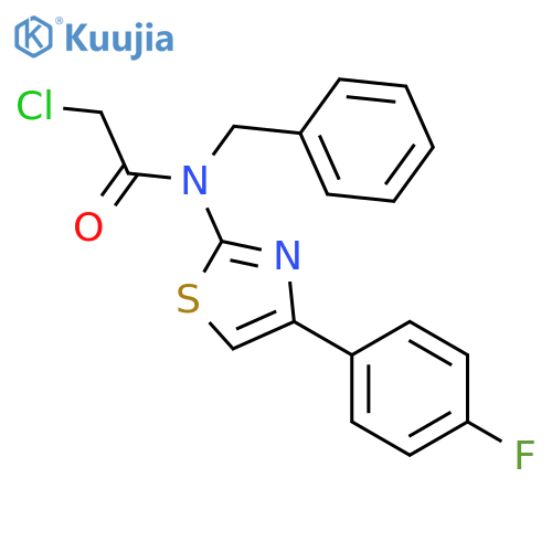 N-benzyl-2-chloro-N-4-(4-fluorophenyl)-1,3-thiazol-2-ylacetamide structure