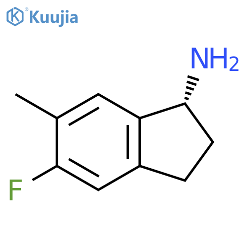 1H-Inden-1-amine,5-fluoro-2,3-dihydro-6-methyl-, (1R)- structure