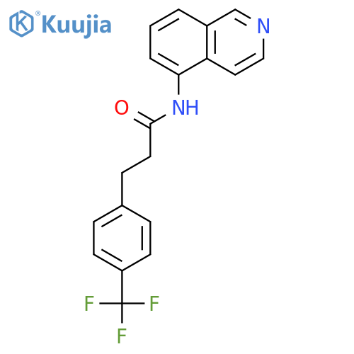 BENZENEPROPANAMIDE, N-5-ISOQUINOLINYL-4-(TRIFLUOROMETHYL)- structure