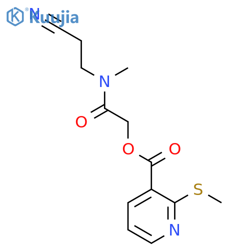 (2-cyanoethyl)(methyl)carbamoylmethyl 2-(methylsulfanyl)pyridine-3-carboxylate structure