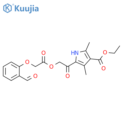 Ethyl 5-[2-[[2-(2-formylphenoxy)acetyl]oxy]acetyl]-2,4-dimethyl-1H-pyrrole-3-carboxylate structure