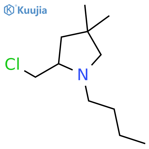 Pyrrolidine, 1-butyl-2-(chloromethyl)-4,4-dimethyl- structure