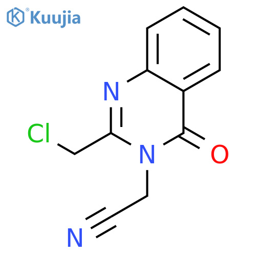 2-2-(Chloromethyl)-4-oxo-3,4-dihydroquinazolin-3-ylacetonitrile structure