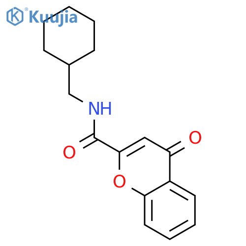 N-(cyclohexylmethyl)-4-oxo-4H-chromene-2-carboxamide structure