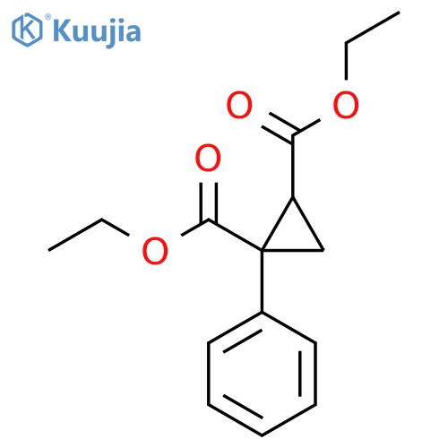 Diethyl 1-phenylcyclopropane-1,2-dicarboxylate structure