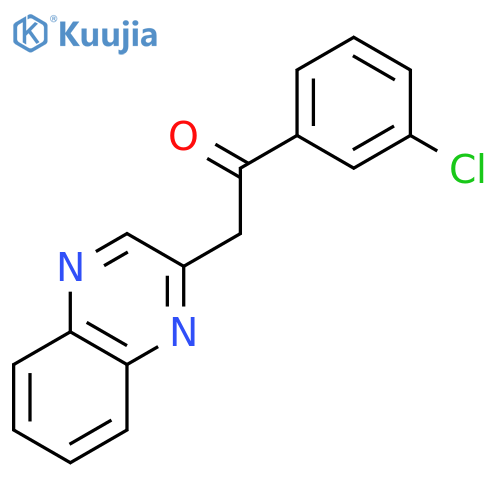 ETHANONE, 1-(3-CHLOROPHENYL)-2-(2-QUINOXALINYL)- structure