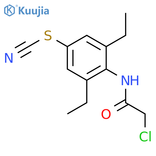 2-chloro-N-4-(cyanosulfanyl)-2,6-diethylphenylacetamide structure