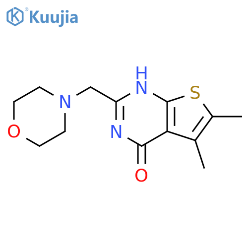 5,6-dimethyl-2-(morpholin-4-yl)methyl-3H,4H-thieno2,3-dpyrimidin-4-one structure