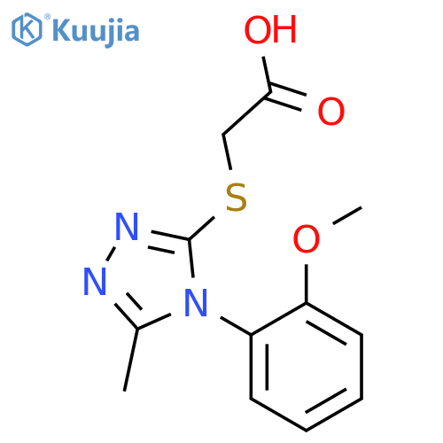 2-{4-(2-Methoxyphenyl)-5-methyl-4H-1,2,4-triazol-3-ylsulfanyl}acetic Acid structure