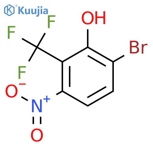 Phenol, 6-bromo-3-nitro-2-(trifluoromethyl)- structure