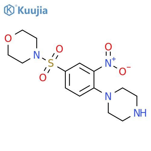 4-[(3-nitro-4-piperazin-1-ylphenyl)sulfonyl]morpholine structure