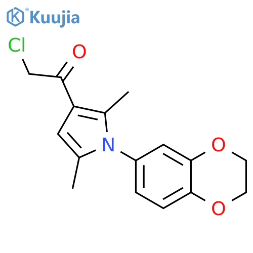 2-Chloro-1-1-(2,3-dihydro-1,4-benzodioxin-6-yl)-2,5-dimethyl-1H-pyrrol-3-ylethan-1-one structure