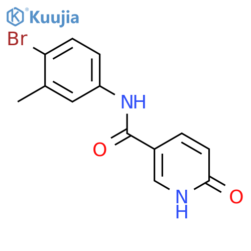 N-(4-bromo-3-methylphenyl)-6-hydroxypyridine-3-carboxamide structure