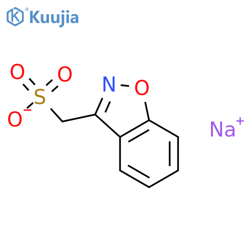 1,2-benzoxazol-3-ylmethanesulfonic acid;sodium salt structure