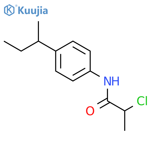 N-4-(butan-2-yl)phenyl-2-chloropropanamide structure