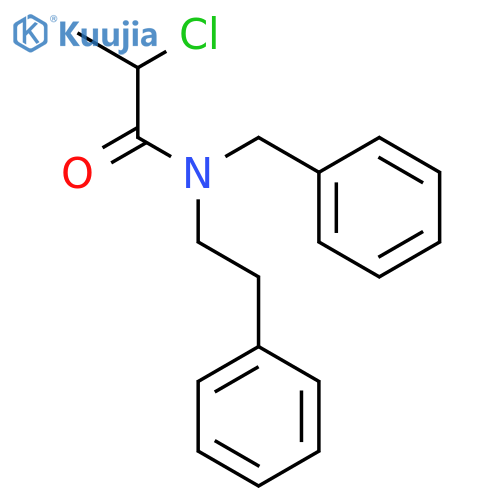 N-benzyl-2-chloro-N-(2-phenylethyl)propanamide structure